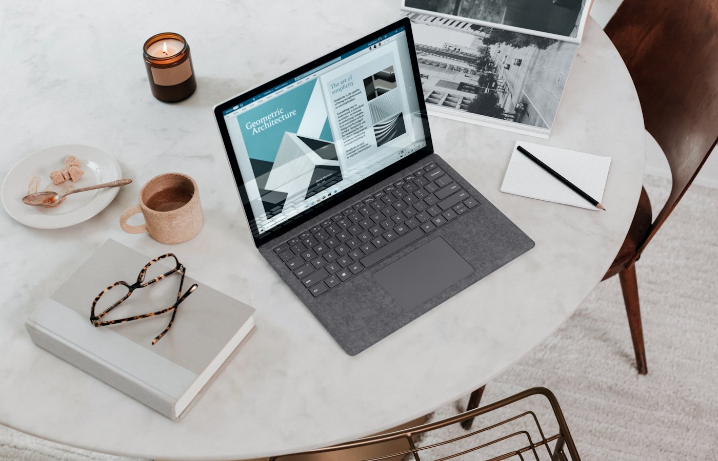 Branded tech accessories on a desk